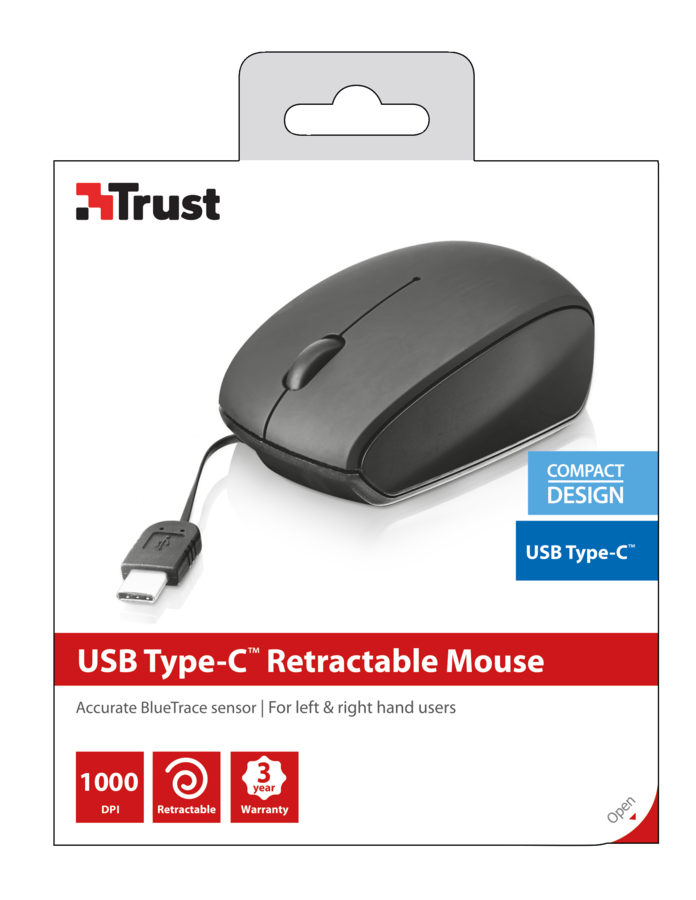 1854 Trust USB-C RETRACTABLE MINI MOUSE
