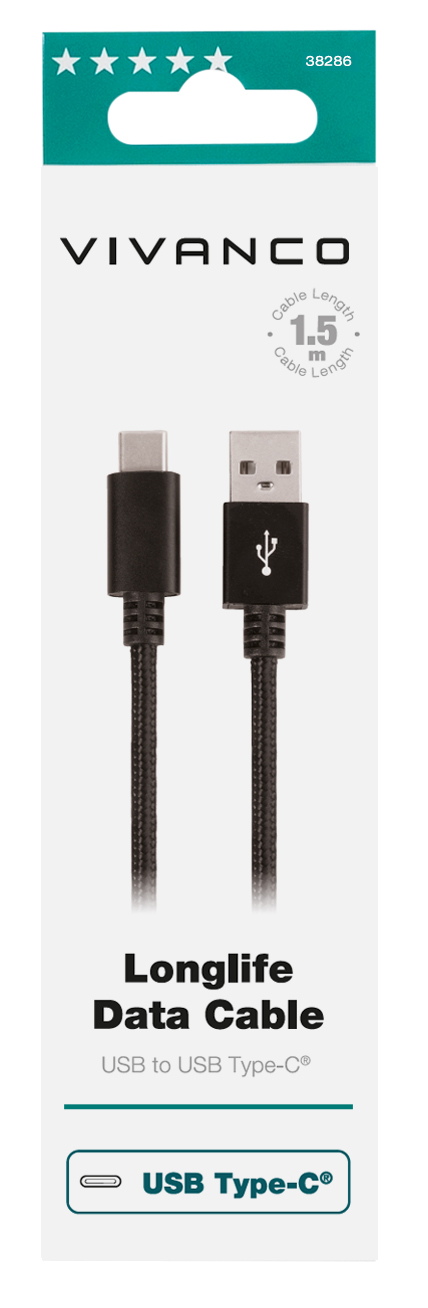 3118 Vivanco 1.5M USB-C to type A