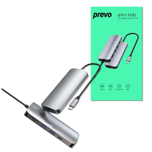 3697 Prevo USB Type-C 4-In-1 Hub
