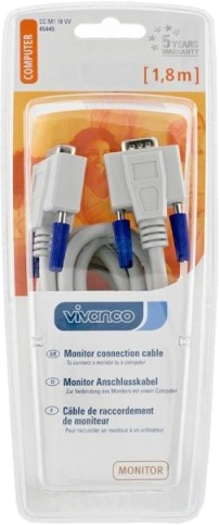 433 Vivanco 1.8m VGA Cable - 45445