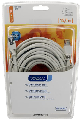 436 Vivanco 15m Ethernet Cable - 45335